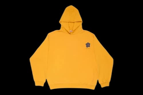Marni Black Daisy Hooded Sweatshirt Gold