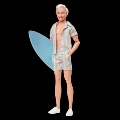 Mattel Barbie Signature Ken Wearing Pastel Striped Beach Matching Set Doll