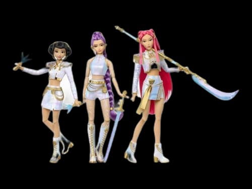 Mattel HUNTR/X Runi Mira Zoey "What It Sounds Like" Figures Set of 3