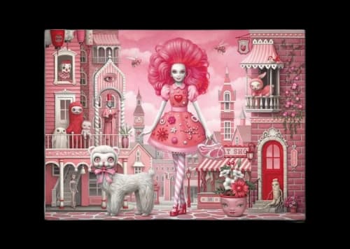 Mattel Mark Ryden x Barbie Signed Pink Pop Art Print (Signed, Edition of 1000)