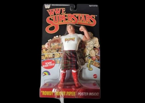 Mattel LJN WWE Superstars Series 3 Rowdy Roddy Piper Chase Black Card Action Figure