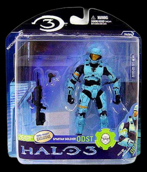 McFarlane Toys Halo Series 2 Spartan Soldier ODST Light Blue Walmart Exclusive Action Figure