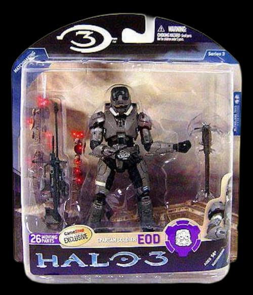 McFarlane Toys Halo Series 3 Spartan Soldier EOD Steel GameStop Exclusive Action Figure