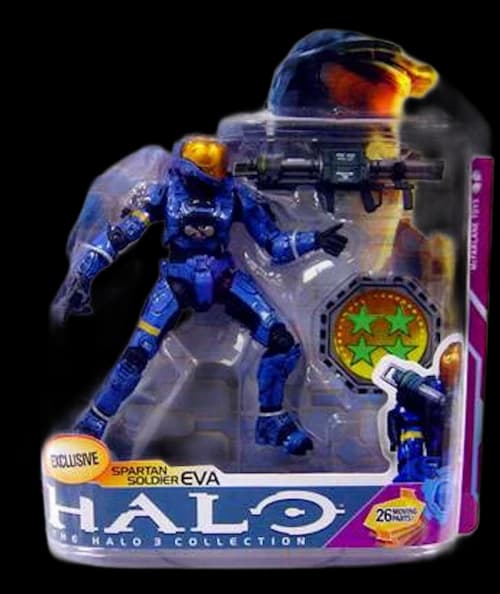 McFarlane Toys Halo Series 6 Medal Edition Spartan Soldier EVA Blue Exclusive Exclusive Action Figure