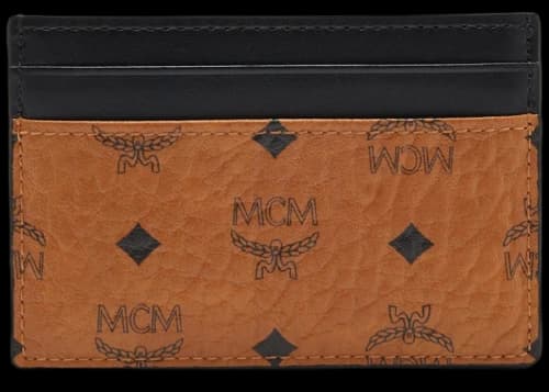 MCM Claus Card Case Visetos Cognac/Black