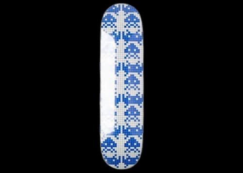 Medicom Fabrick 23Th Space Invaders Skateboard Deck White