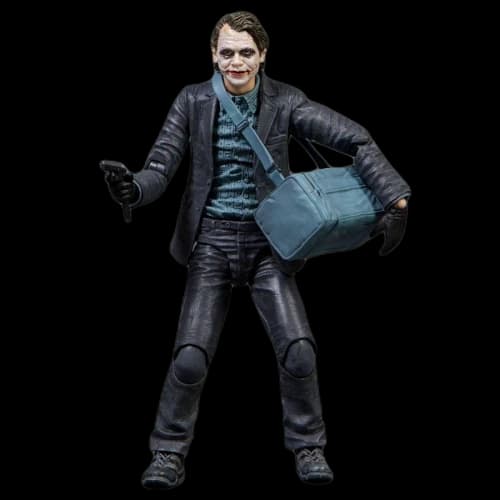 Medicom Mafex Batman The Dark Knight Joker Px Action Figure - Bank Robber Version Gray