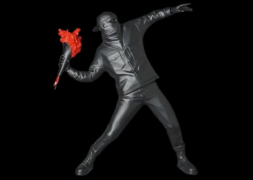 Medicom Flower Bomber (Black With Red Flower Version) Sculpture