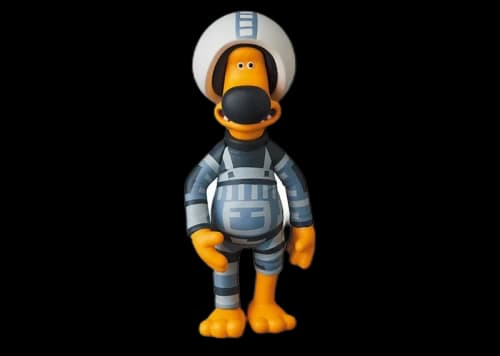 Medicom UDF A Shaun the Sheep Movie Farmageddon Bitzer Figure Orange