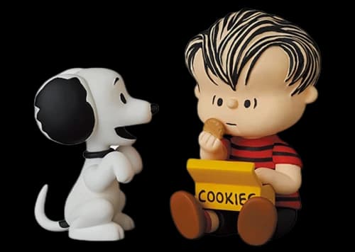 Medicom UDF Peanuts Series 12- 50's Snoopy And Linus Figure Red