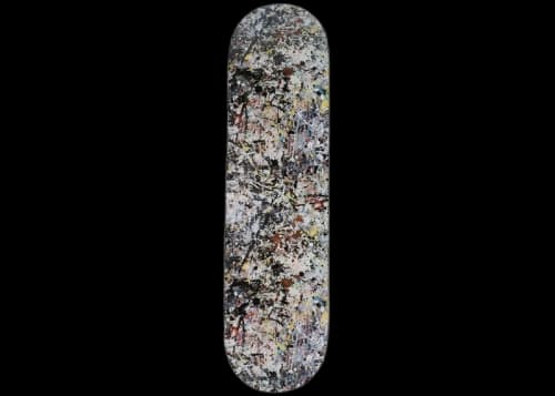 Medicom x Sync Jackson Pollock Studio 2 Skateboard Deck White