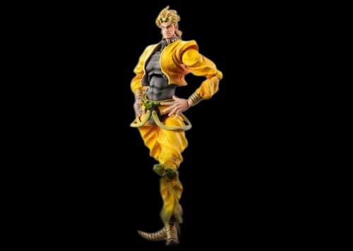 Medicom Super Action Statue JoJo's Bizarre Adventure Part 3 Stardust Crusaders Dio Brando Chozokado Re-Run Action Figure Yellow