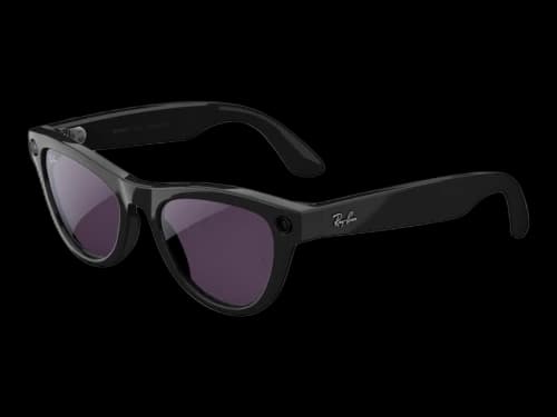 Meta x Ray-Ban Skyler Glasses (Gen 2) Standard 0RW4014_601/CH52 Shiny Black/Clear to Amethyst Transitions