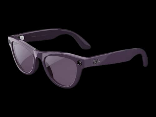 Meta x Ray-Ban Skyler Glasses (Gen 2) Standard 0RW4014_6701CH52 Shiny Mystic Violet/Clear to Amethyst Transitions