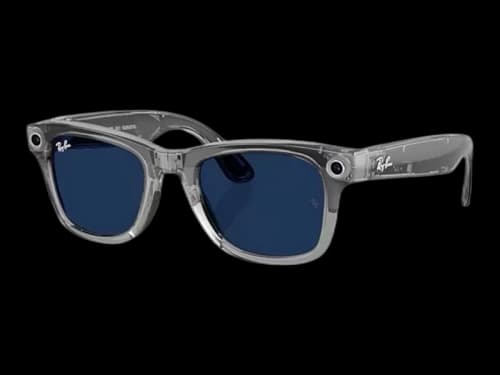 Meta x Ray-Ban Wayfarer Gen 2 Glasses RW4012 Shiny Transparent Grey Clear Sapphire Transition