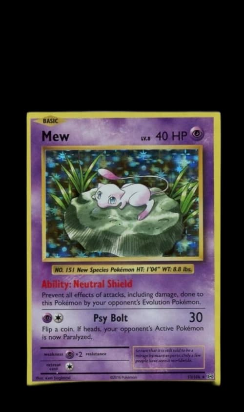 Mew-Holo 2016 Pokemon TCG XY Evolutions #53/108 (PSA or BGS Graded)