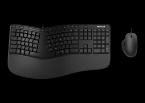 Microsoft Ergonomic Wired Keyboard and Mouse RJU-00001 Black