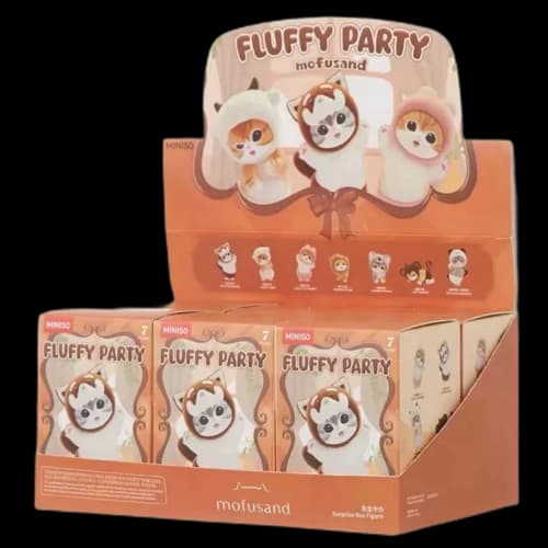 Miniso Top Toy Mofusand Fluffy Party Figure Sealed Case (6 Blind Box)