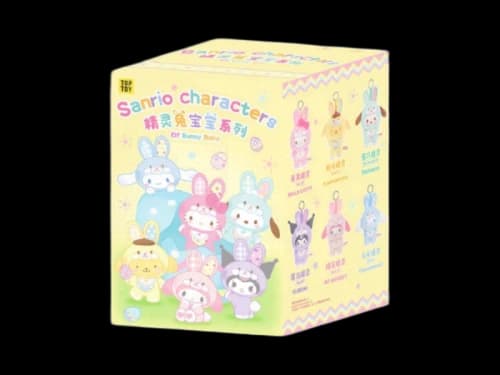 Miniso Top Toy Sanrio Characters Elf Bunny Baby Vinyl Plush Keychains Single Blind Box