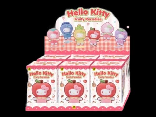 Miniso Top Toy Sanrio Hello Kitty Fruity Paradise Series Vinyl Plush Keychain Sealed Case (6 Blind Box)
