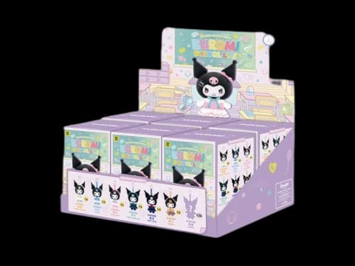 Miniso Top Toy Sanrio KUROMI School Life Vinyl Plush Keychain Sealed Case (6 Blind Box)