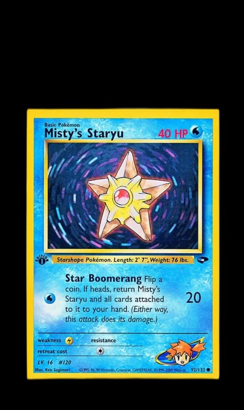 Misty's Staryu 2000 Pokemon TCG Gym Challenge 1st Edition #92/132 (PSA or BGS Graded)