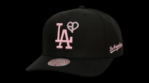 Mitchell & Ness x BLACKPINK Los Angeles Dodgers Snapback Black