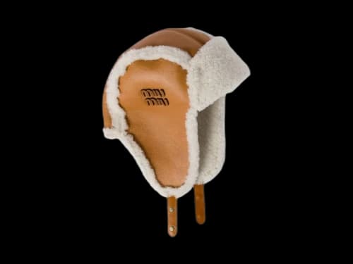 Miu Lammy Hat Beige