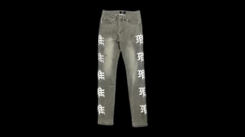 Mixed Emotion Ash Monogram Denim Grey