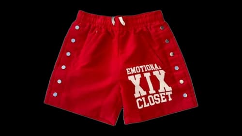 Mixed Emotion Backyard Nylon Shorts Red