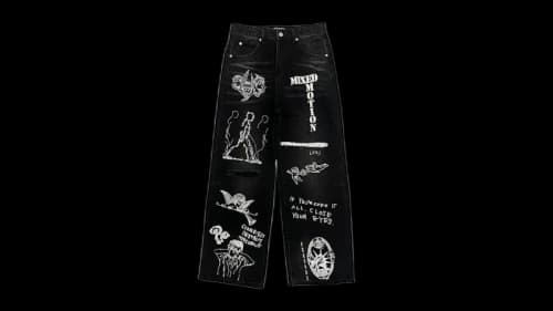 Mixed Emotion Canvas Denim Black