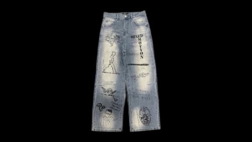 Mixed Emotion Canvas Denim Blue