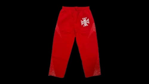 Mixed Emotion Classic Nylon Pants Red