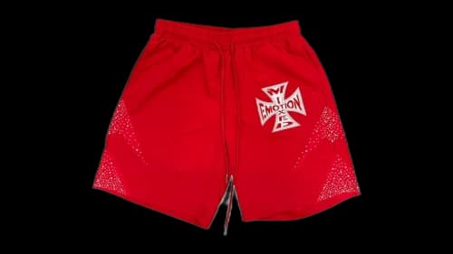 Mixed Emotion Classic Nylon Shorts Red