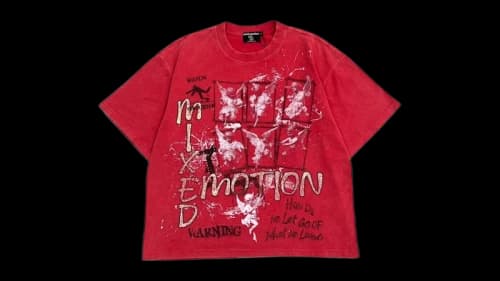 Mixed Emotion Crimson Tee Red