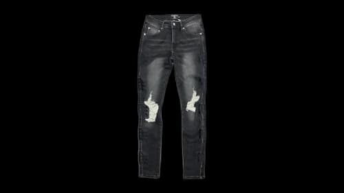 Mixed Emotion Midnight Monogram Denim Black