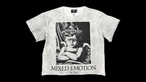 Mixed Emotion Oversize XIX Tee White