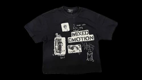 Mixed Emotion Stamped Tee Black