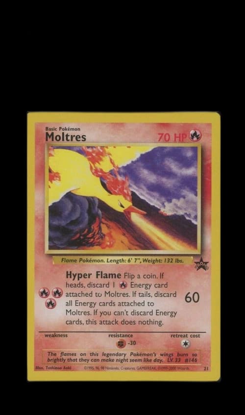 Moltres 2000 Pokemon TCG Promo Black Star #21 (PSA or BGS Graded)