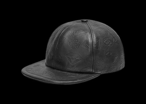 Moncler x Billionaire Boys Club Leather Baseball Cap Black Diamond & Dollar