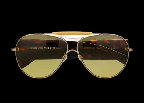 Moncler x Palm Angels Metal Sunglasses Shiny Brass/Shiny Mustard Yellow
