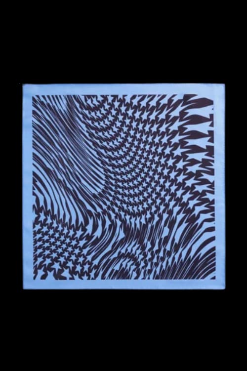 Mugler H&M Swirling-Star Silk Scarf Black