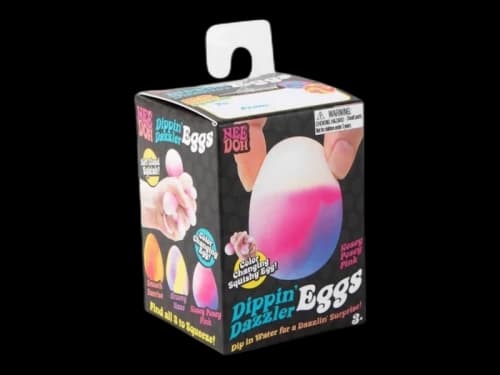 NeeDoh Dippin Dazzer Egg Squishy Fidget Toy Nosey Posey Pink