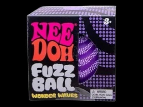 NeeDoh Fuzz Ball Wonder Waves Squishy Fidget Toy Purple
