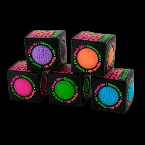 NeeDoh Groovy Glob From the World’s Smallest Line Squishy Fidget Toy (Set of 5) Pink/ Blue/ Green/ Orange/ Purple