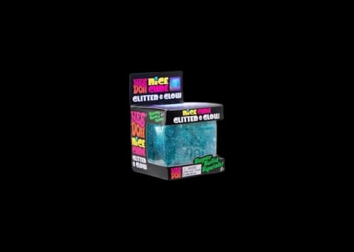 NeeDoh Nice Berg Glitter and Glow Squishy Fidget Toy Blue