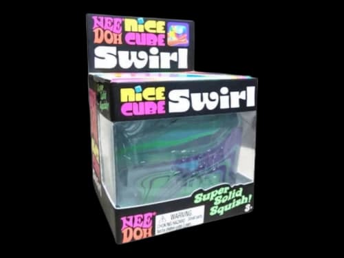 NeeDoh Nice Cube Swirl Super Squeeze! Green/Purple/Blue