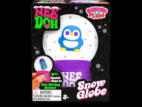 NeeDoh Squishmas Squish n' Flow Snow Globe Penguin Squishy Fidget Toy