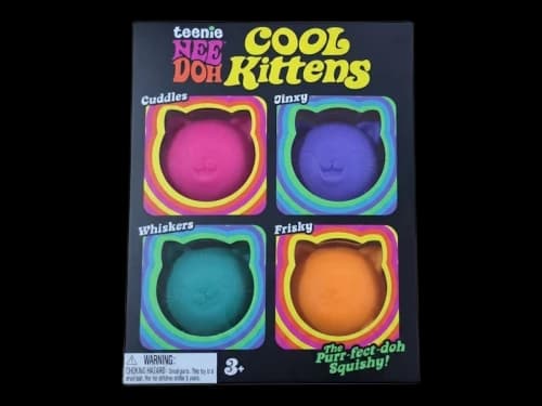 NeeDoh Teenie Cool Kittens 4-Pack Squishy Fidget Toy