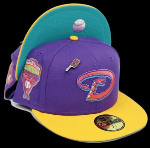New Era Arizona Diamonbacks Capsule Nights of Terror 1998 Inaugural Season 59Fifty Fitted Hat Purple/Blue